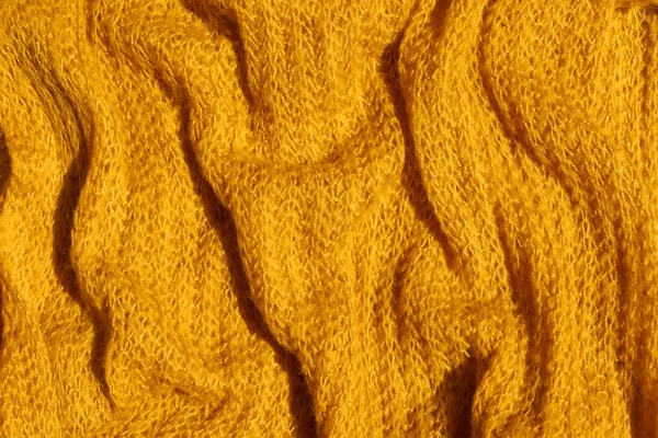 Textura Tecido Malha Cor Amarela Fundo Abstrato Amarelo Brilhante Tecido — Fotografia de Stock