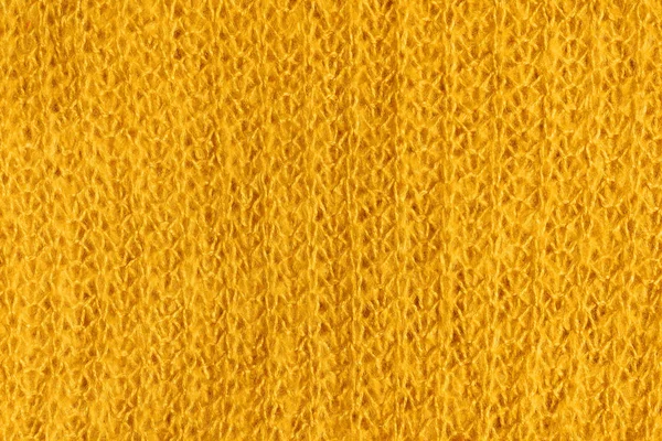 Textuur Van Gebreide Stof Van Gele Kleur Heldere Gele Abstracte — Stockfoto