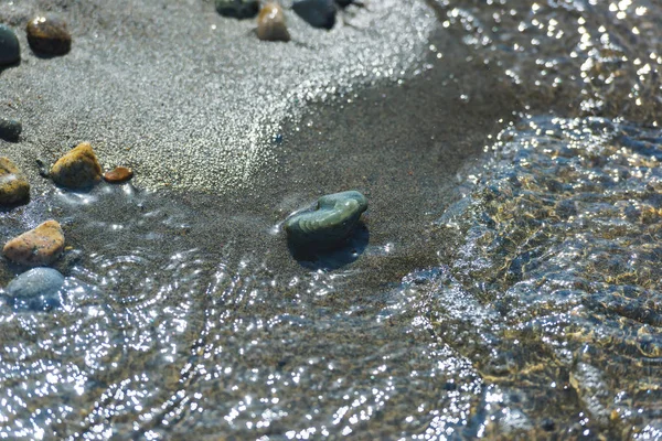 Bunte Steine Strand Des Issyk Kul Sees Ruhe Kyrgyzstan Die — Stockfoto