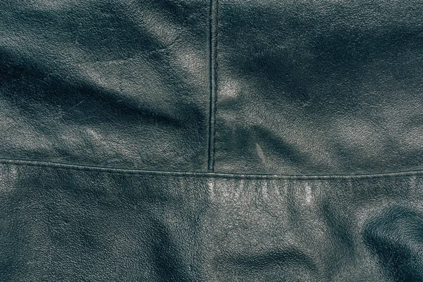 Υφή Μαύρου Δερμάτινο Μπουφάν Παλιό Σπασμένο Δέρμα Γνήσιο Δέρμα Χαλασμένο — Φωτογραφία Αρχείου