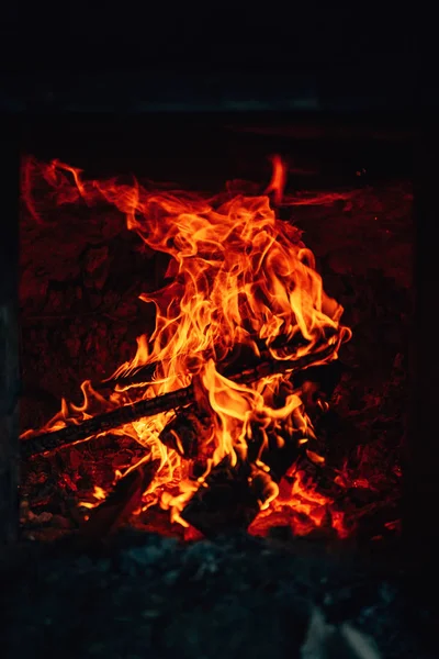 Textuur Van Het Vuur Oezbeekse Oven Voor Het Koken Pilaf — Stockfoto