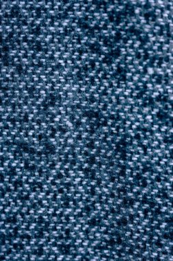Mavi kumaş. Yün malzeme dokusu. Kumaşlı alışveriş.