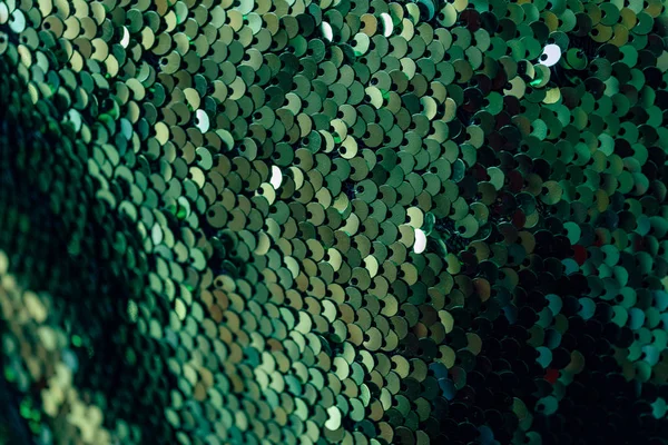 Sparkling Green Sequin Textile Background Stock Photo, Picture and