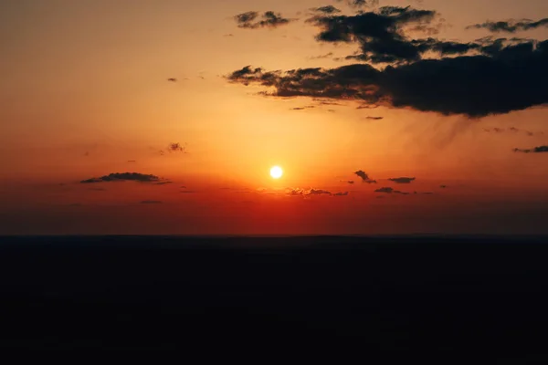 Orange Sonnenuntergang Himmel Die Aussicht Vom Bergkasygurt Natur Der Türkischen — Stockfoto