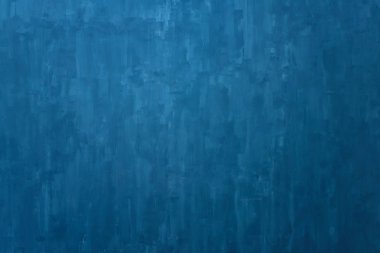 Mavi duvarın dokusu. Duvara macun sanatsal uygulama. Fotoğraf stüdyosunda dekoratif duvar