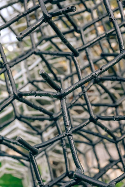 Metal construction. The texture of the iron bars. Iron construction