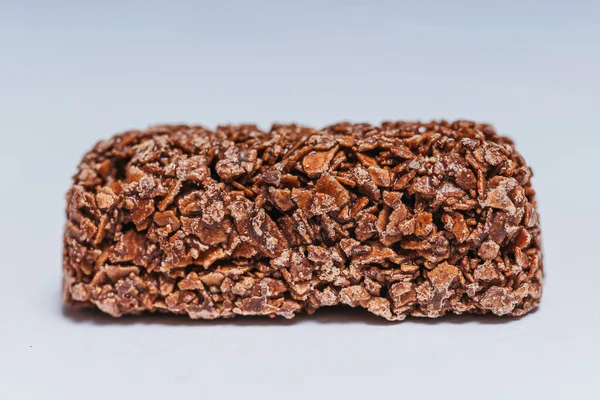 Шоколадки Белом Фоне Домашний Бар Какао Энергетический Протеин Бар Вегетарианской — стоковое фото