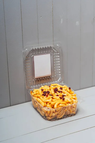 Chak Chak Raisins National Tatar Cookies Plastic Transparent Boxes White — Stock Photo, Image