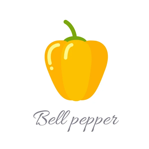 Bell pepper icon with title — Stock Vector