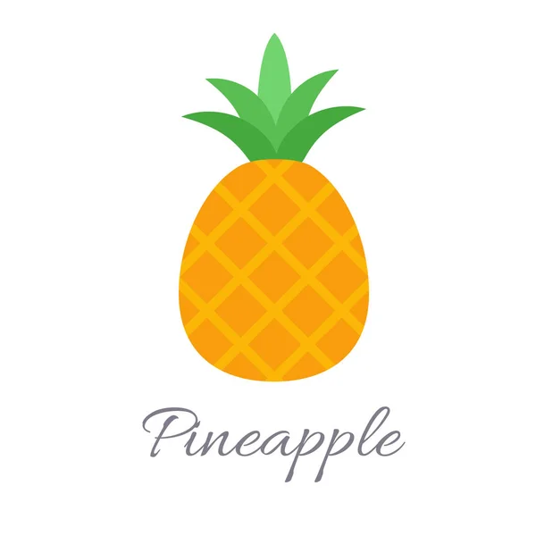 Icono de piña con título — Vector de stock