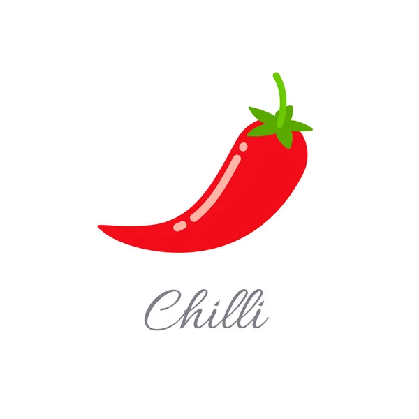 Chili ikon-val cím — Stock Vector