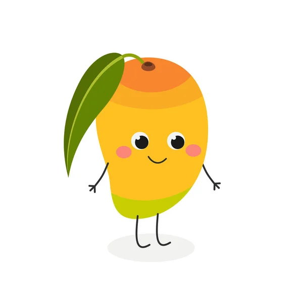 Ilustración vectorial de lindo mango de dibujos animados aislado en blanco — Vector de stock