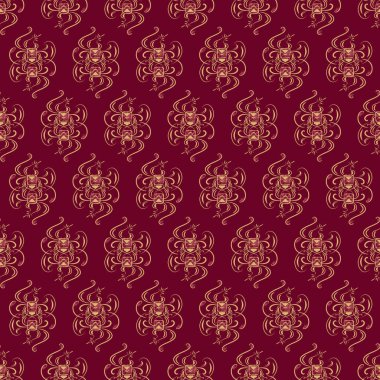 Seamless modeli Bordo arka plan üzerinde