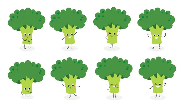 Broccoli emoticon N1 — Stockvector