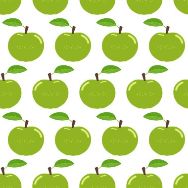Yeşil elmalı pürüzsüz desen