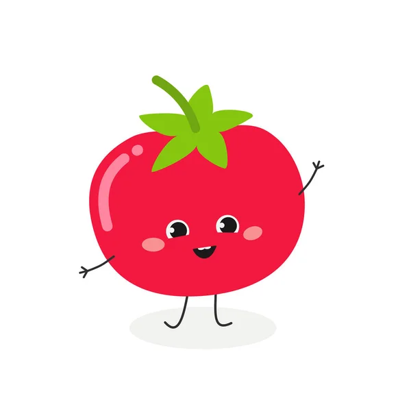 快乐卡通西红柿的矢量图解 — 图库矢量图片