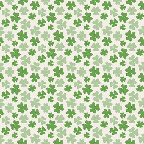 Повторяющийся рисунок листьев клевера
 