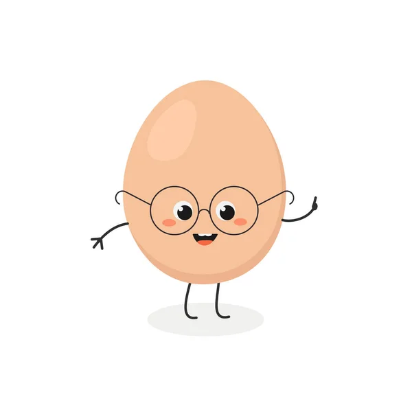 Divertente cartone animato personaggio testa d'uovo — Vettoriale Stock