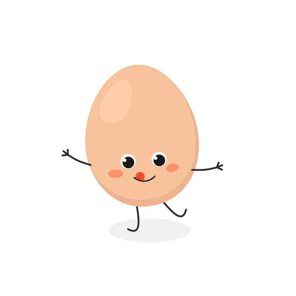 귀여운 만화 달걀 캐릭터 — 스톡 벡터
