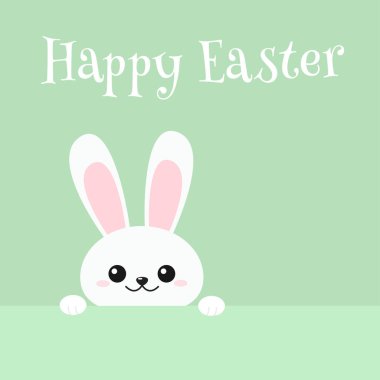 Mutlu Paskalya Tavşanı Tebrik kartı