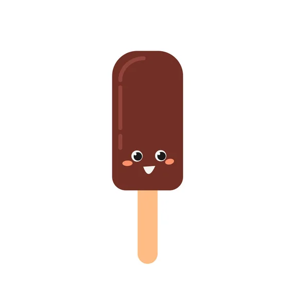 Alegre personaje de dibujos animados paleta de chocolate — Vector de stock