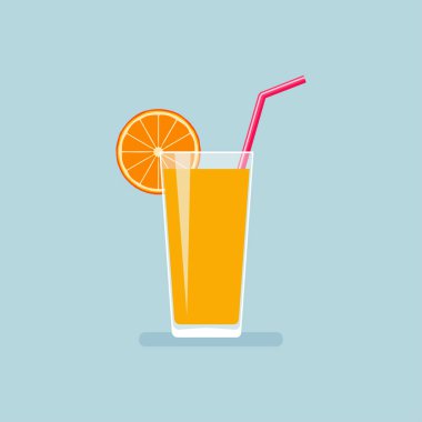 Bir bardak taze portakal suyu.