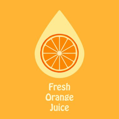 Portakal suyu logosu sarı kavramı