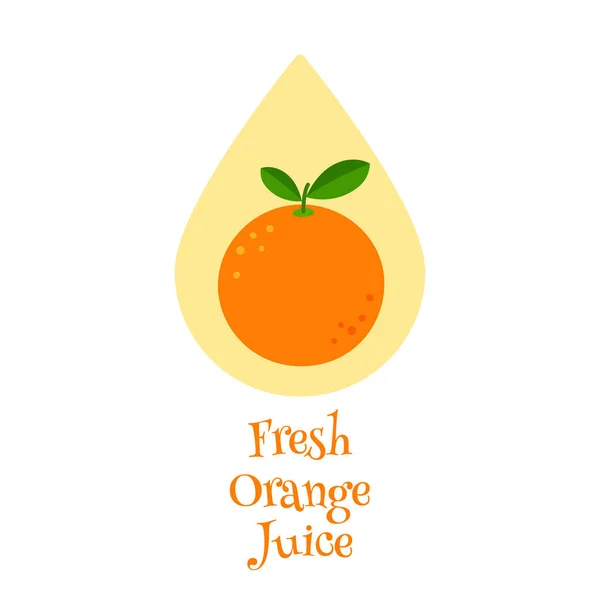 Portakal suyu logo tasarım şablonu — Stok Vektör