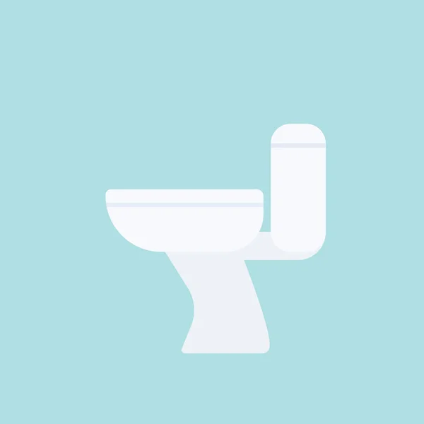 Tigela de vaso sanitário em estilo plano ilustração vetorial — Vetor de Stock