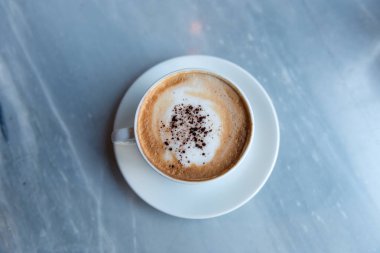 kahve fincanı Üstten Görünüm tablo 