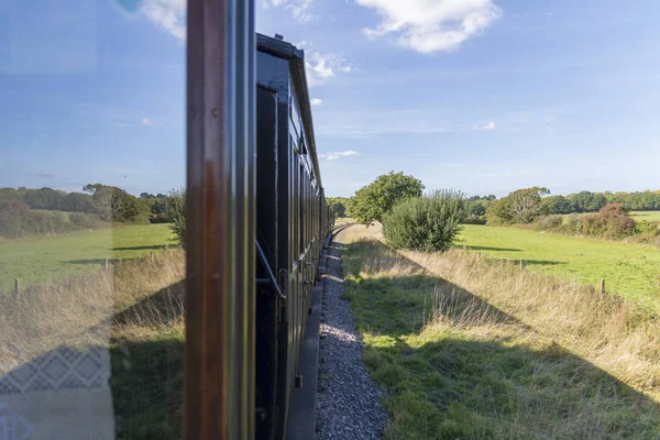 Diesel Engine On Train Trip Up Valley