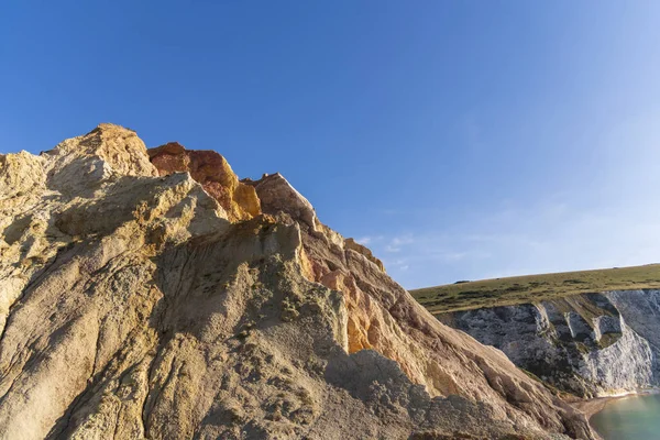 Alum Bay Isle Of Wight By The Needles Tourist Attraction Stock Photo