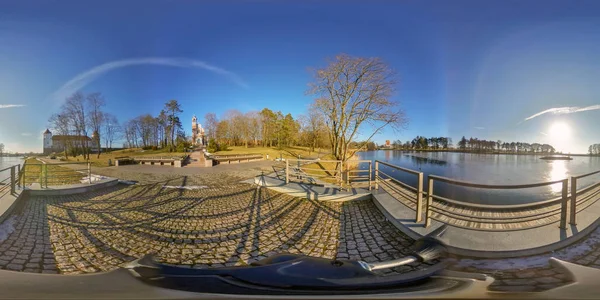 360 graden Vr schot van middeleeuwse oude kasteel in Mir, Mir, Wit-Rusland — Stockfoto