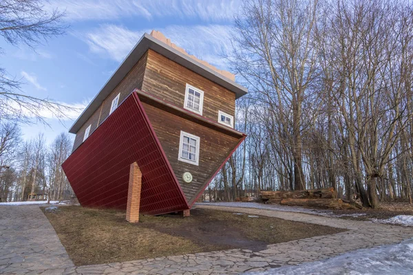 Upside Down House, Dukora, Belarus — Stock Photo, Image