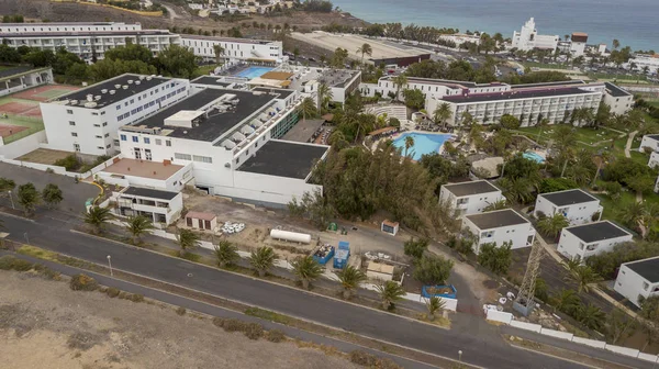 Aerial shot of seaside resort in Fuerteventura, Canary Islands — Stock Photo, Image