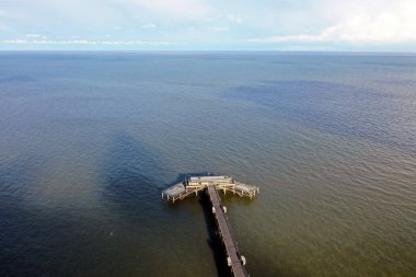 Deal iskelesinin havadan görünümü, Deal, Kent, İngiltere