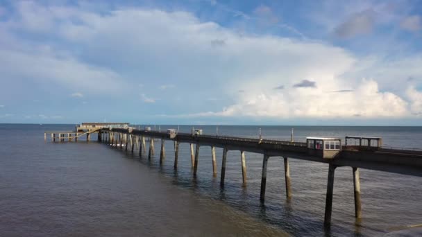 Aerial view of Deal pier, Deal, Kent, UK — Stock Video