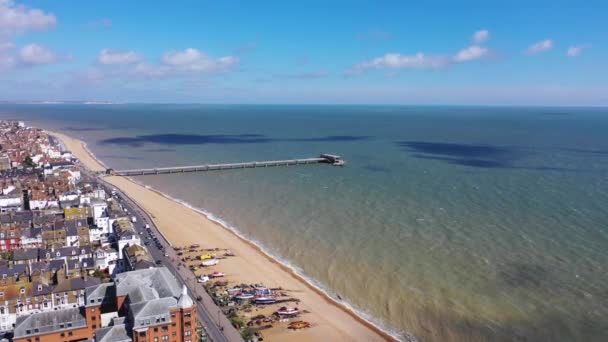 Aerial view of Deal castle, Deal, Kent, UK — Stock Video