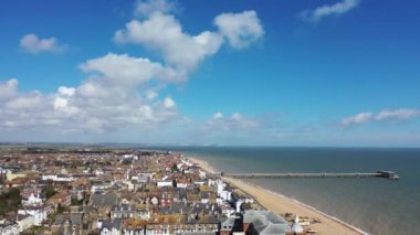 Deal town, Deal, Kent, İngiltere'nin havadan görünümü