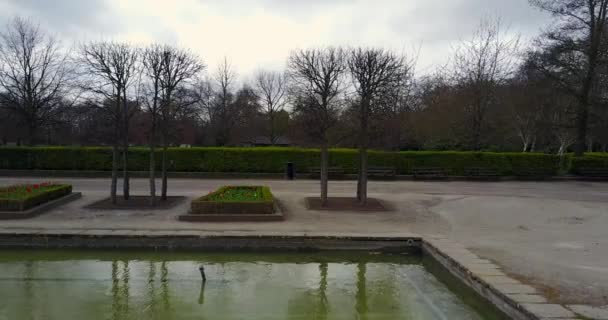 Vista aérea del lago Battersea Park — Vídeos de Stock