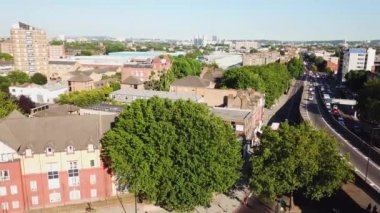 Bricklayers Arms Roundabout Flyover Bermondsey Tower Bridge Road ve Old Kent Road, Elephant and Castle, London Bridge, Borough, Londra, Uk havadan görünümü