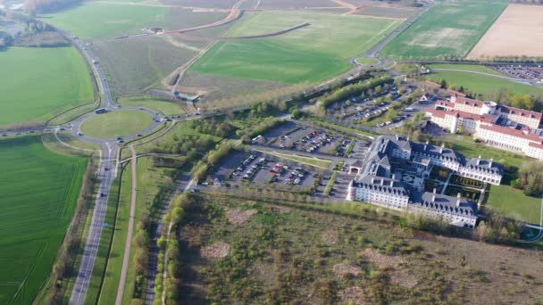 Vue aérienne panoramique des bâtiments Magny-le-Hongre 