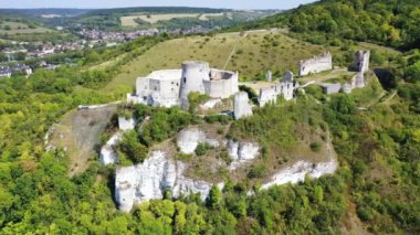 Chateau Gaillard kalesi, Les Andelys, Normandiya, Fransa