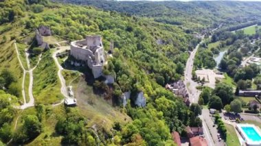 Chateau Gaillard kalesi, Les Andelys, Normandiya, Fransa