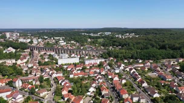 Luftaufnahme von la butte montceau, Frankreich — Stockvideo