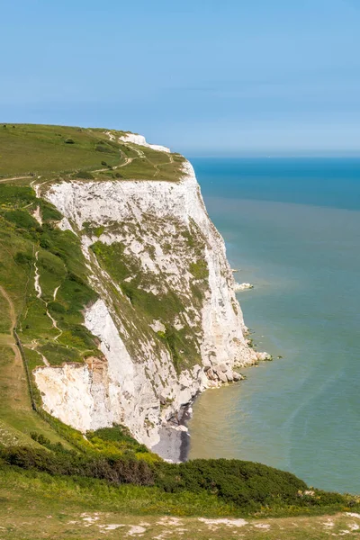 Visa på vita klippor i Dover, Storbritannien — Stockfoto