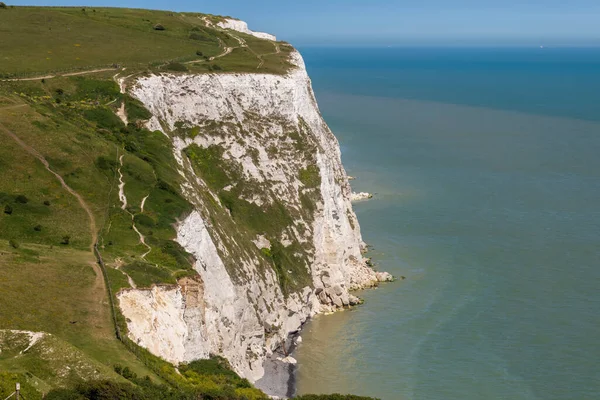 Visa på vita klippor i Dover, Storbritannien — Stockfoto