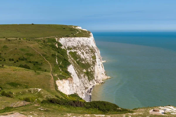 Visa på vita klippor i Dover, Storbritannien — Stockfoto