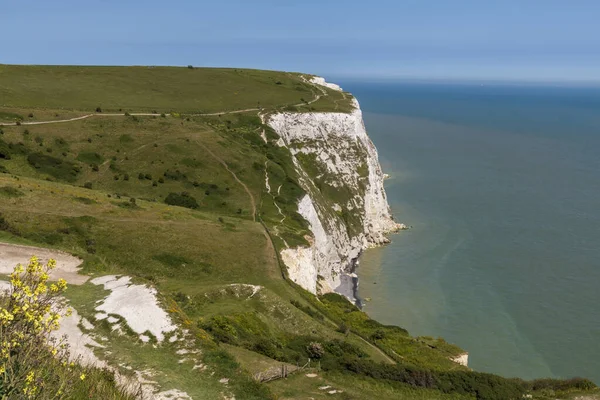 Visa på vita klippor i Dover, Storbritannien — Stockfoto