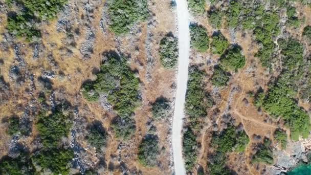 Vue aérienne de l'île de Kalydon, Crète, Grèce — Video